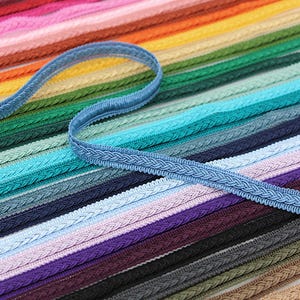 Tresse gansée avec centre tressé - 12 mm - au mètre - 9844