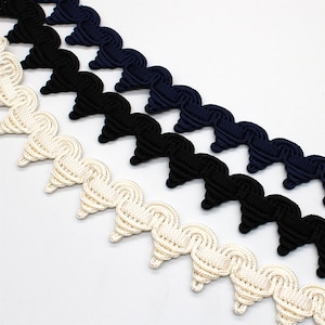 Pointed Chunky Decorative Braid - 30mm - by the metre - 6489