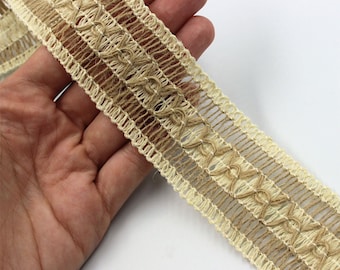 2-Tone Jute Braid NATURAL 42mm 8368