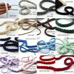 Cotton Chunky Twisted Cord x 1m - 9869