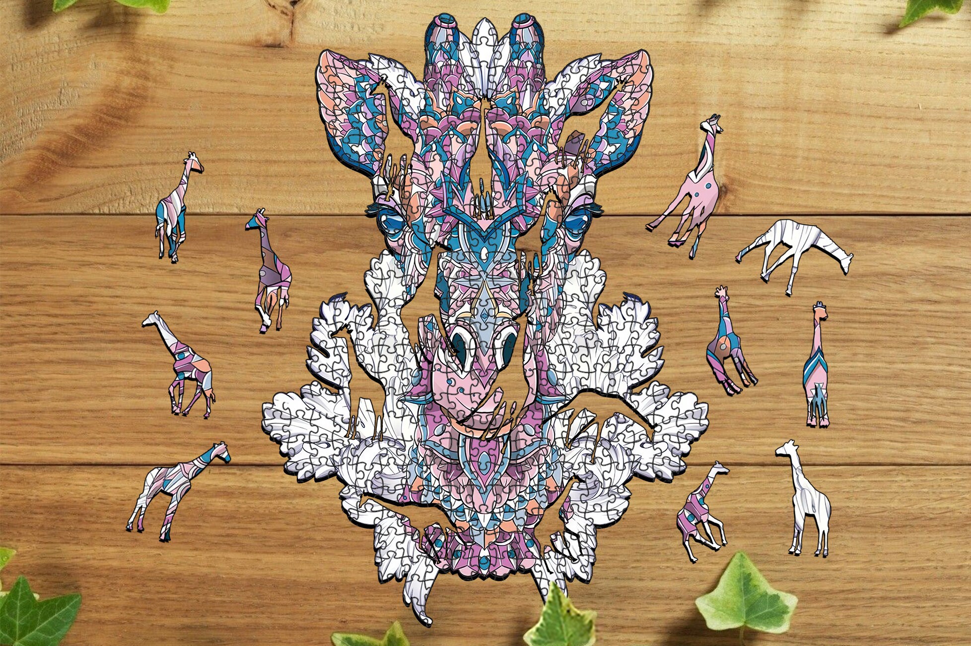 Giraffe Wooden puzzle / Jigsaw Puzzles for adults Laser cut 3D Etsy