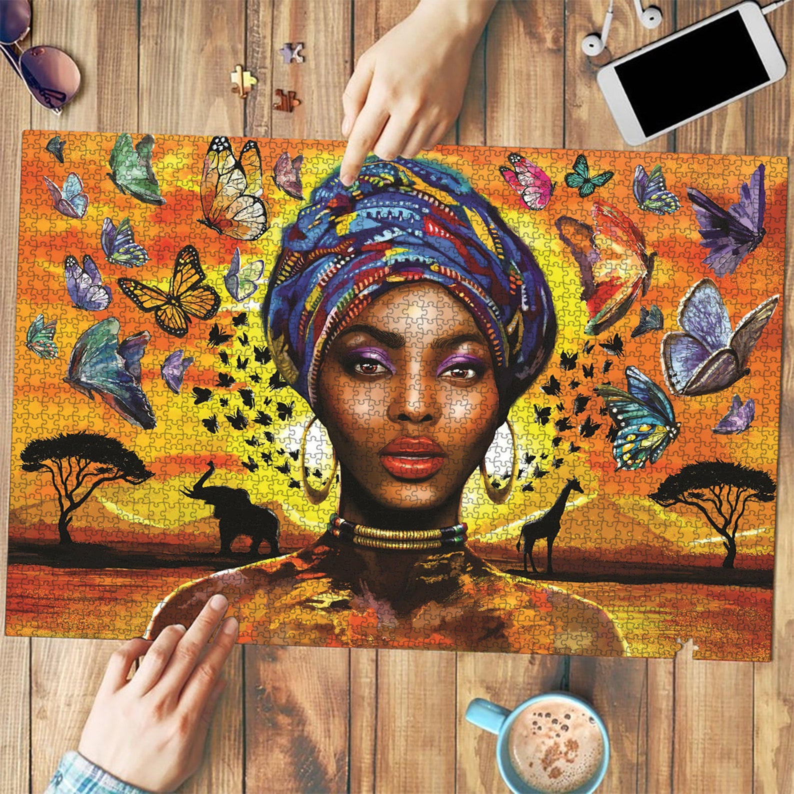Delightful Woman Jigsaw Puzzle/ Jigsaw Puzzles for adults and | Etsy