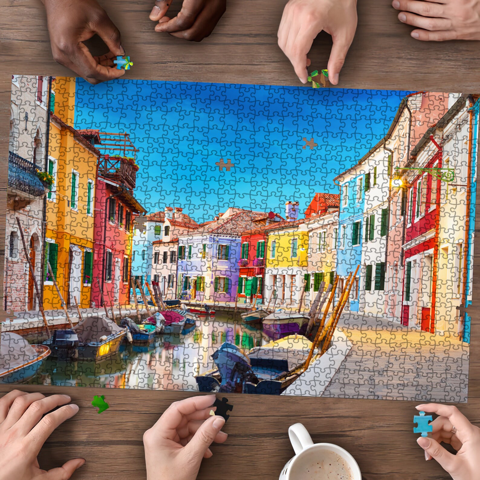 Burano Canal Venice Italy Puzzle/ Landscape Jigsaw Puzzles for Etsy