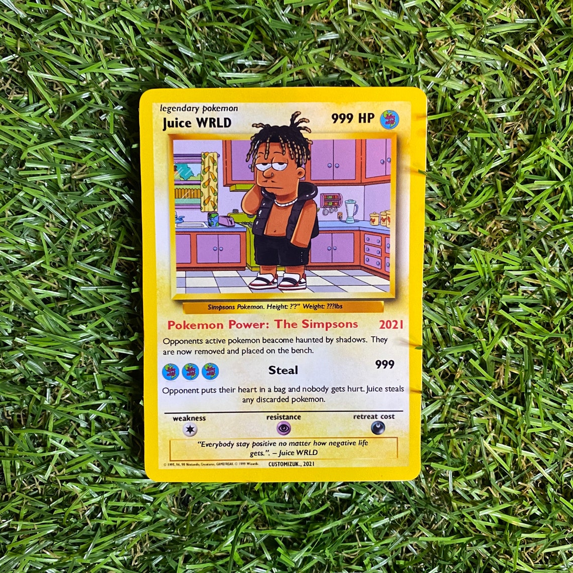 Juice Wrld X Simpsons. Custom Pokemon Card. Handmade in the | Etsy