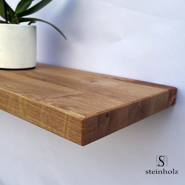 Wandplank wild eiken, zwevend eiken, massief hout, op maat gemaakt, massief, geoliede plank, vele maten beschikbaar, ook op maat gemaakte pr