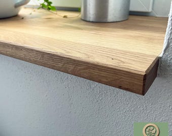 Solid wild oak window sill – custom-made and sustainable. Smoothly sanded, oiled, and rustic. Perfect for individual design.