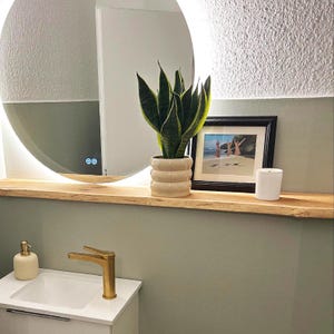 Cover plate made of solid oak with natural tree edge - made to measure, perfect for furniture, walls, IKEA cabinets - oiled, food safe