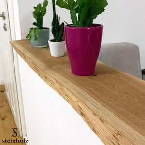 Shelf board oak tree edge wood solid oiled shelf Many sizes available, also custom-made image 3