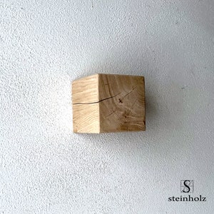 Cube shelf oak shelf made of beams, floating oak wood color choice wooden beam shelf beams