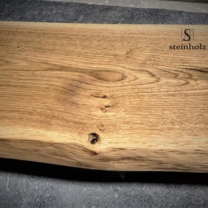 Regalbrett Board Eiche Baumkante Holz massiv geölt Regal Viele Größen verfügbar, auch Sonderanfertigungen Bild 4