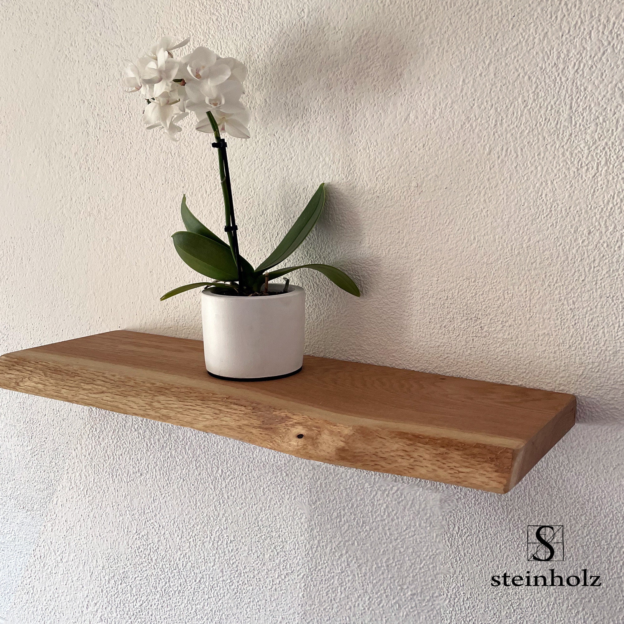 Wallboard Oak Tree Edge Wood Solid Brushed and Oiled Shelf Many sizes…