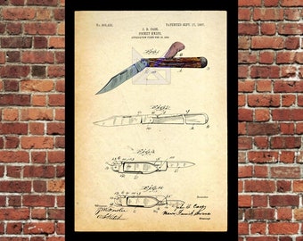 JD Case Lockback Knife Patent Art Print (Digital Download)