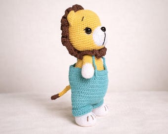 Handgemachtes Häkelarbeit-Löwenspielzeug, umweltfreundliche Baumwolle, einzigartiges handwerkliches handgefertigtes Plüsch
