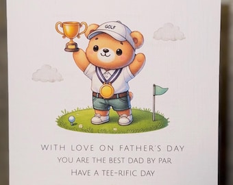 Personalised Father’s Day card Golf Theme |  Happy Fathers Day | Golf Gift Idea | Golf Card | Sports Card | For Him | Dad | Grandpa | Uncle