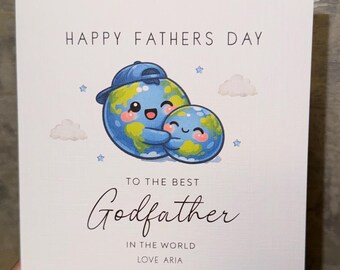 Personalised Fathers Day Card for Godfather | Best Godfather | Fathers Day Card | For Him | Brother | Uncle | Godfather | Gift Idea