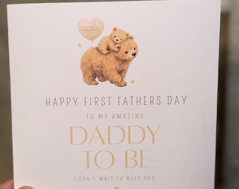 Daddy to be Father’s Day card | Personalised First Fathers Day | Custom Design | Dad to be | Daddy card | Gender Neutral