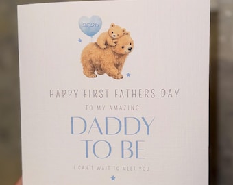 Daddy to be Fathers Day Card | Personalised Gift Idea | For Him | From the Bump | First Fathers Day