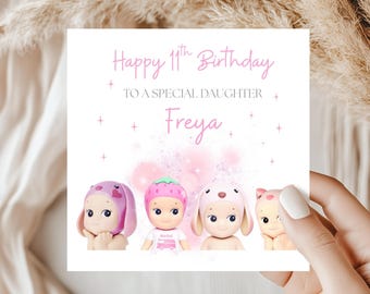 Personalised Sonny’s Angel | 11th Birthday | Daughter card | Design | Daughters Birthday | Gift Idea | Girly | Teen girl