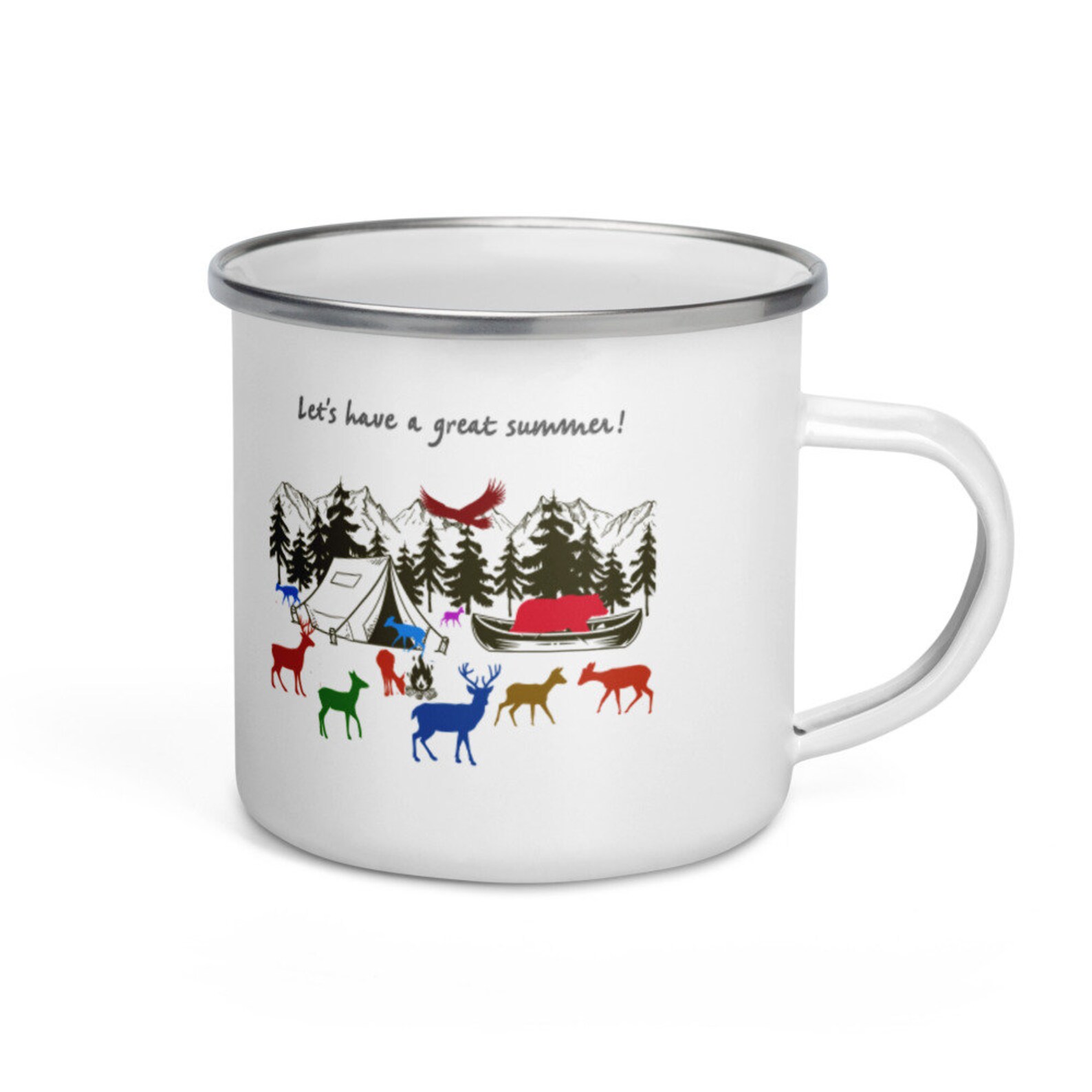 Enamel Mug for camping and trekking Etsy