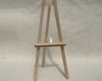 Miniature easel for 12th scale dolls house. Tiny art studio accessories.