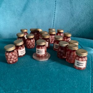 Miniature picked fruit and vegetables, doll house pantry