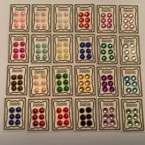 24th scale button display cards for dollhouse, miniature sewing accessories , 1/24th scale sewing Mixed