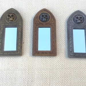 Dollhouse Miniature mirror, haunted house mirror, Miniature 12th scale gothic style looking glass