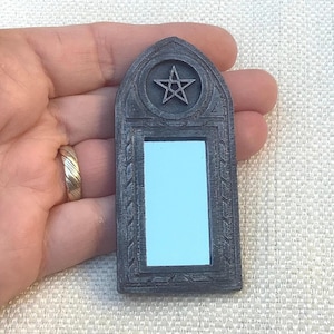 Doll house Miniature mirror, witches house mirror, Miniature 12th scale pagan style looking glass