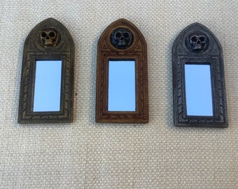 Doll house Miniature mirror, haunted house mirror, Miniature 12th scale gothic style looking glass