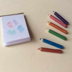 Miniature School books and pencils, stationery, 1/12th school books for dolls house. image 4