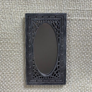 Doll house Miniature mirror, haunted house mirror, Miniature 12th scale gothic style looking glass