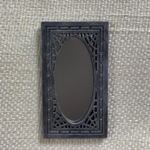 Doll house Miniature mirror, haunted house mirror, Miniature 12th scale gothic style looking glass