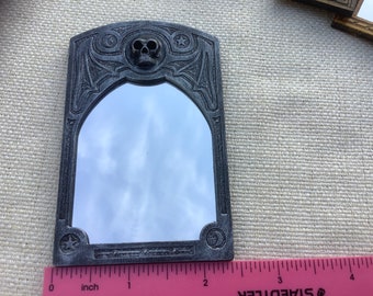 Miniature mirror, haunted house mirror, Miniature 12th scale gothic style looking glass