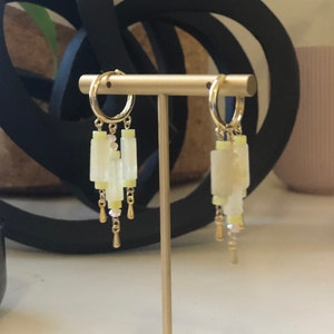 Lemon Lime Stone Earrings