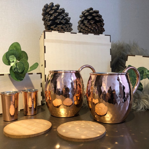 Personalization Copper Moscow Mule Set, Copper Anniversary Gift for, 7th Anniversary Gift, Custom Mug Gift, Monogram Copper Mug, Copper Gift