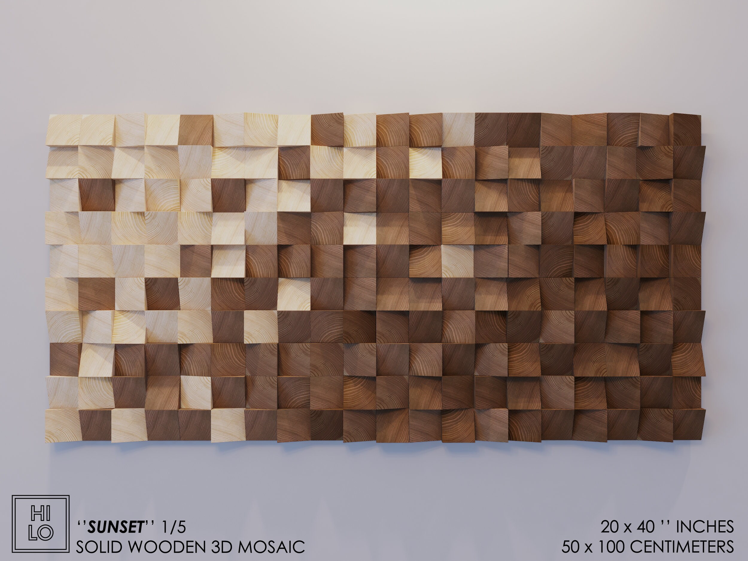 Solid Wood 3D Wall Art Solid Wood Mosaic Art Solid Wood Etsy