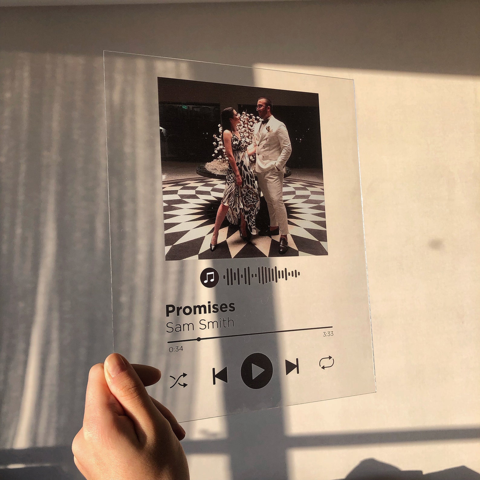 Custom Couple Spotify Glass Custom Song Frame Best Friend Etsy