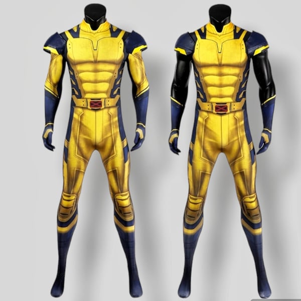 Wolverine Costume Cosplay James Howlett Tuta Spalla Armatura Set Stampa 3D Deadpool 3 Tuta Supereroe X-Men Outfit