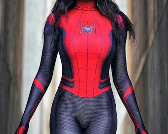 Spider-Man Miles Morales Cosplay Costume Jumpsuits Adults Spandex Bodysuits Gift 