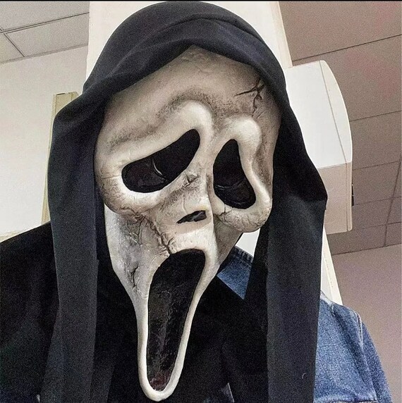 Mens Wassup Scary Movie Mask Film Halloween Scream Horror Fancy Dress  Costume Accessory (One Size) Black