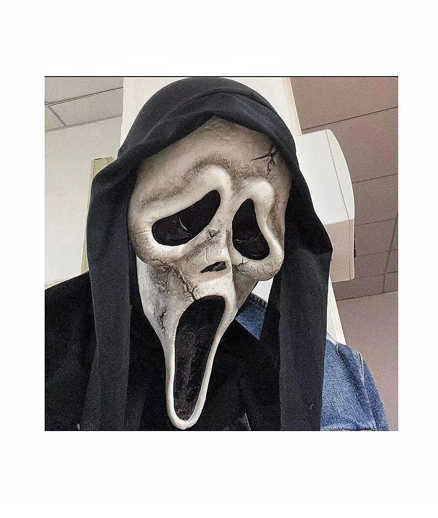 Mens Wassup Scary Movie Mask Film Halloween Scream Horror Fancy Dress  Costume Accessory (One Size) Black