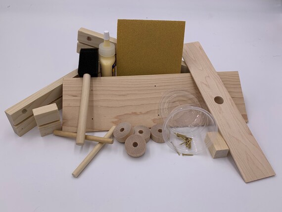 Rolling Wood Pencil Box Kit, Woodworking Kit for Kids, Educational