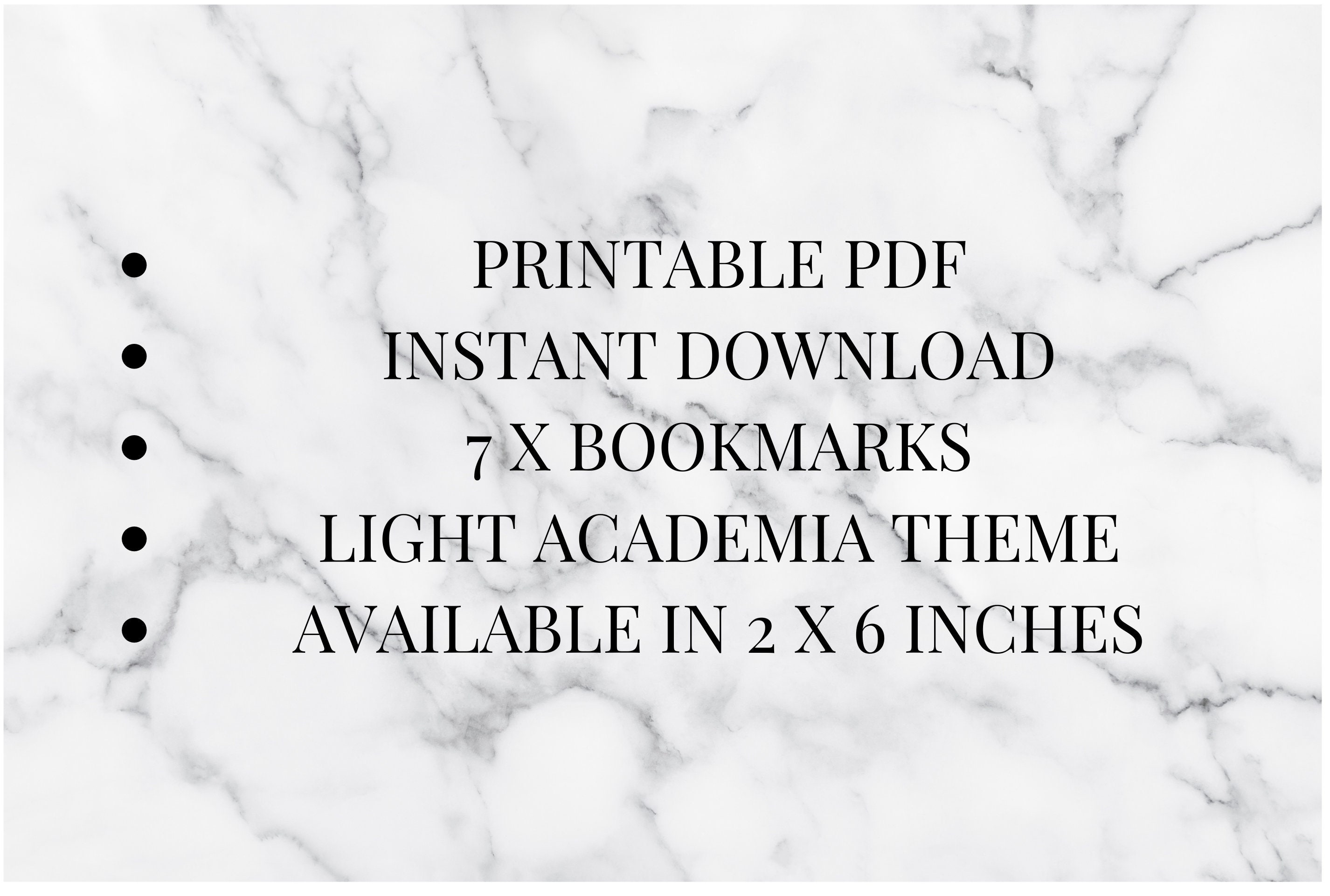 light academia printable bookmark dark academia book lover etsy