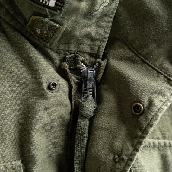 Veste Alpha Industries M65 OG 107 Vintage Homme S, Vert Armée, Années 80, Patchs