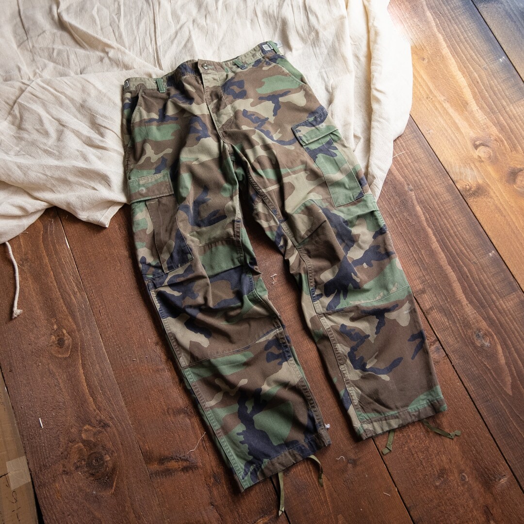 Vintage 90s US Army Cargo Pants in Brown Leaf Woodland Camo Etsy