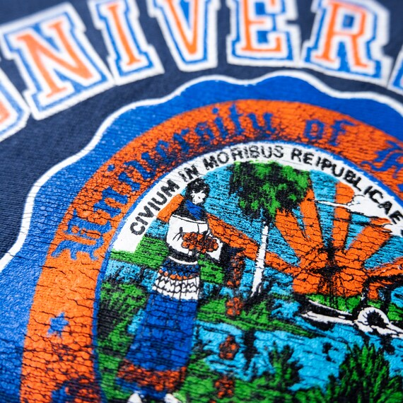 Vintage 1970s 70s Blue University Of Florida Soff… - image 6