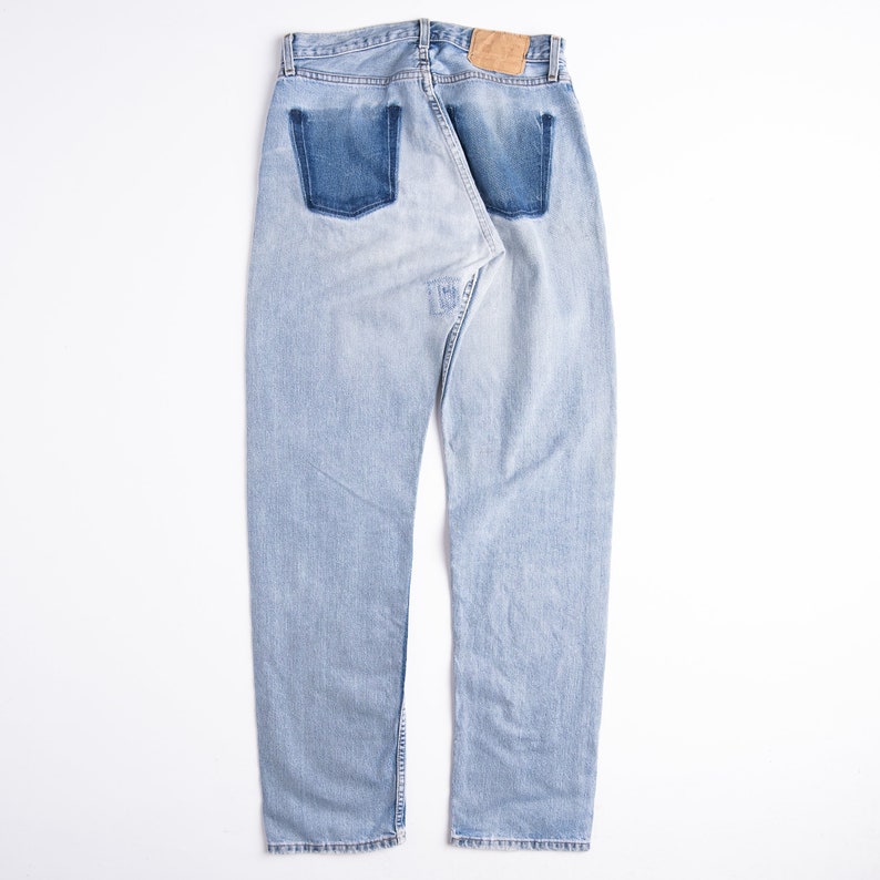 Vintage 90s Distressed Faded Levi's 501 Denim Jeans Size 32x34 / Made ...