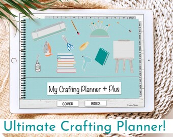 Digital Crafting Project Planner, Goal Setting, Journal (Instant Download)