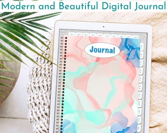 Hyperlinked Digital Journal, 20 Custom Tabs (Instant Download)