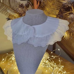 Romantic and ruffled cotton collar: French & artisanal creation